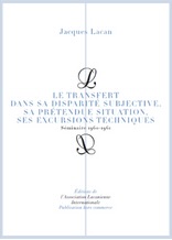 Il Transfer. Seminario VIII di jacques Lacan